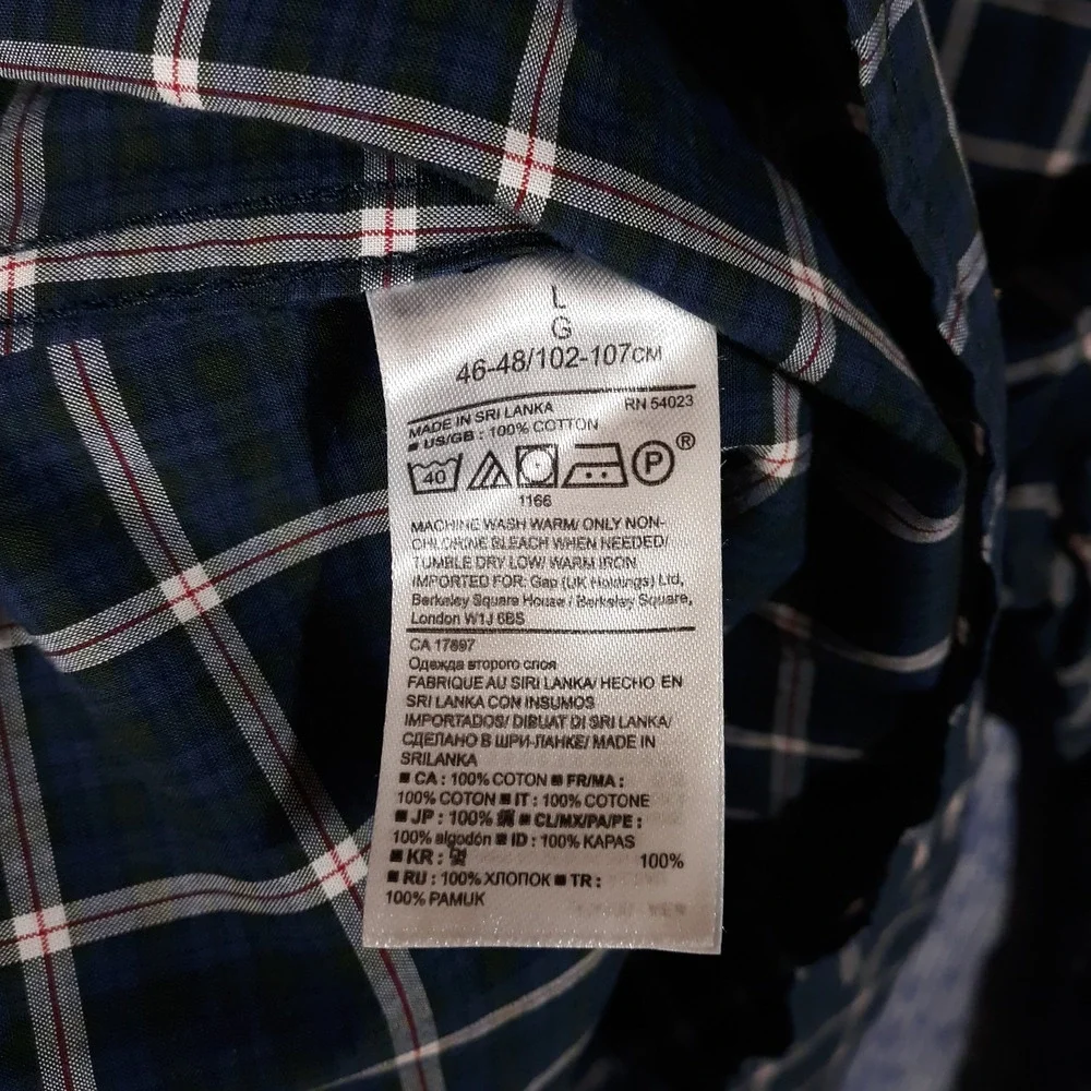 Banana Republic Shirt Mens Size Large Camden Fit Cotton Blue NEW